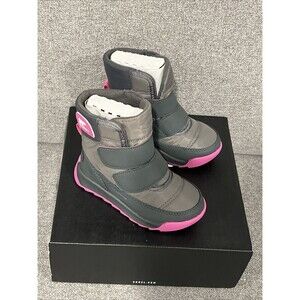 Sorel Girls Whitney II Strap Snow Boot Winter Insulated Quarry Grill Size 7 New